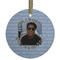 Photo Birthday Frosted Glass Ornament - Round