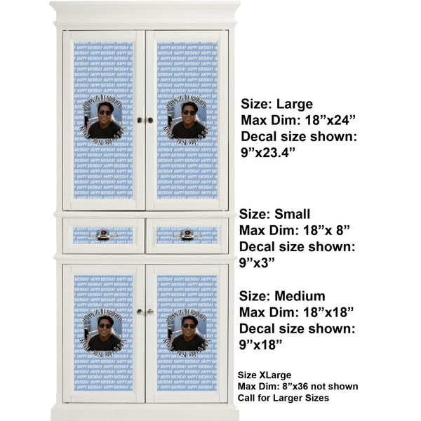 Photo Birthday Full Cabinet (Show Sizes)
