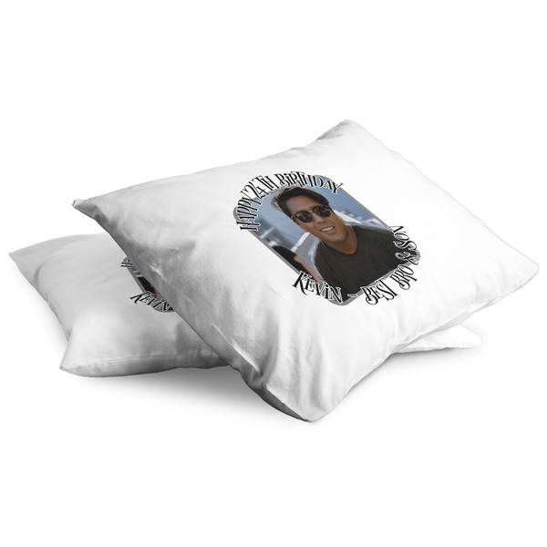 Photo Birthday Full Pillow Case - TWO (partial print)