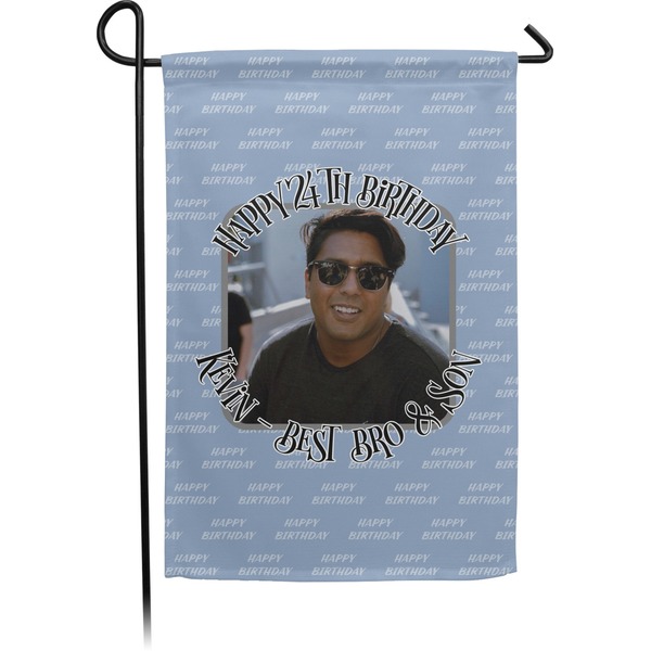 Custom Photo Birthday Small Garden Flag - Double Sided