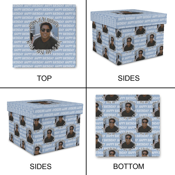 Photo Birthday Gift Boxes with Lid - Canvas Wrapped - Large - Approval
