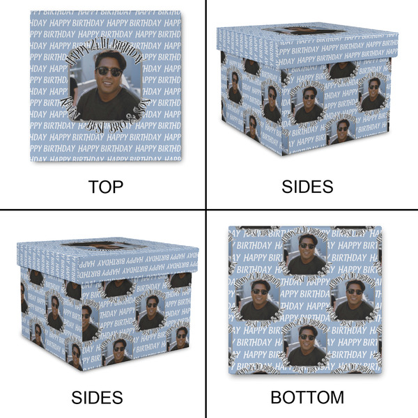 Photo Birthday Gift Boxes with Lid - Canvas Wrapped - Small - Approval