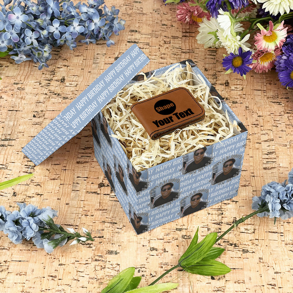 Photo Birthday Gift Boxes with Lid - Canvas Wrapped - Small - In Context