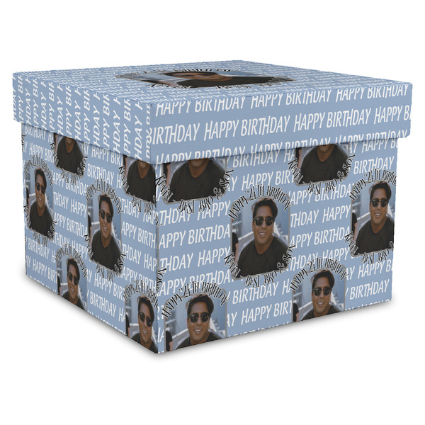 Custom Photo Birthday Gift Box with Lid - Canvas Wrapped - XX-Large