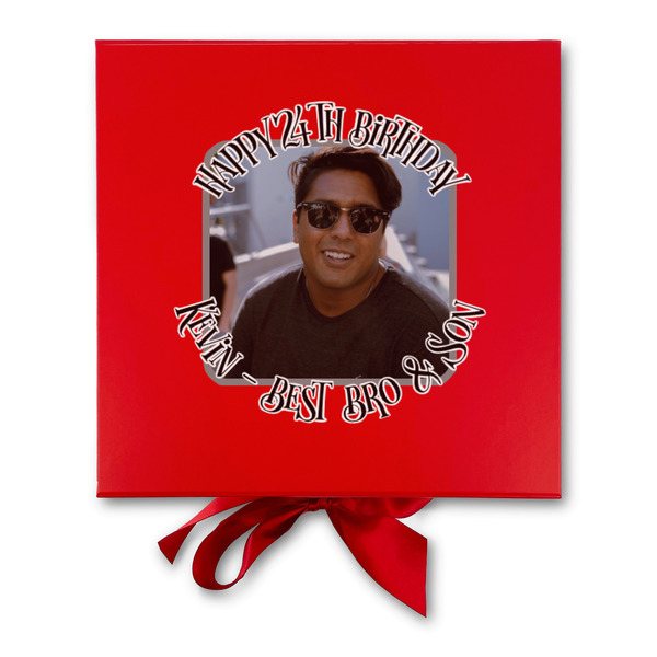 Photo Birthday Gift Boxes with Magnetic Lid - Red - Approval