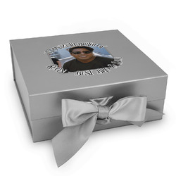 Photo Birthday Gift Box with Magnetic Lid - Silver
