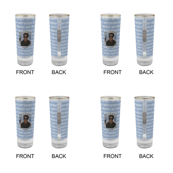 Photo Birthday Glass Shot Glass - 2 oz - Set of 4 - APPROVAL