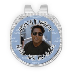 Photo Birthday Golf Ball Marker - Hat Clip - Silver