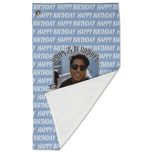 Photo Birthday Golf Towel - Folded (Large)