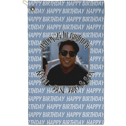 Photo Birthday Golf Towel - Poly-Cotton Blend - Small