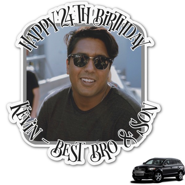 Custom Photo Birthday Graphic Car Decal (Personalized)