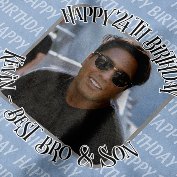 Photo Birthday Hooded Baby Towel- Detail Close Up