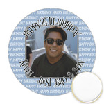 Photo Birthday Printed Cookie Topper - Round