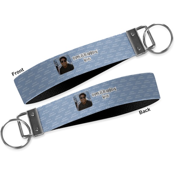 Photo Birthday Key-chain - Metal and Nylon - Front and Back