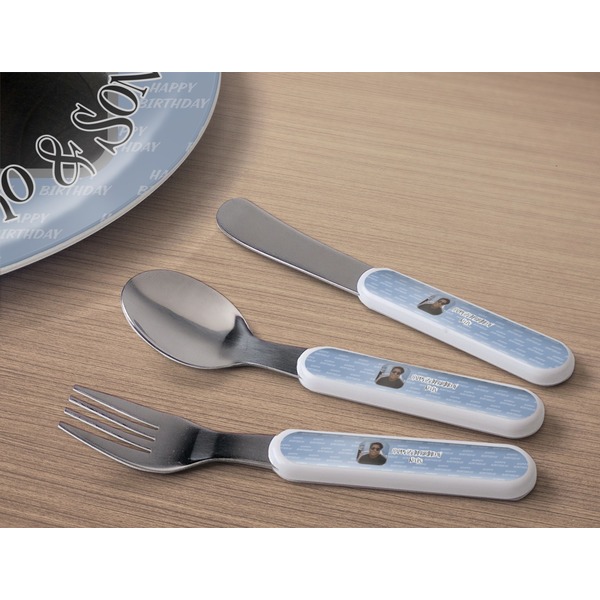 Photo Birthday Kids Flatware w/ Plate