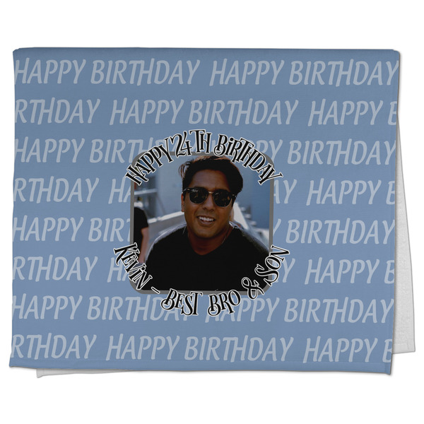 Custom Photo Birthday Kitchen Towel - Poly Cotton