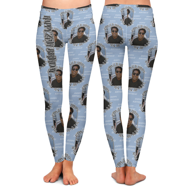 Photo Birthday Ladies Leggings - Front and Back