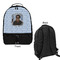 Photo Birthday Large Backpack - Black - Front & Back View