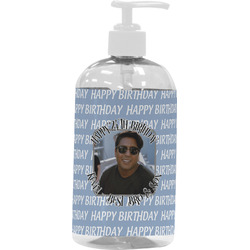 Photo Birthday Plastic Soap / Lotion Dispenser (16 oz - Large - White)