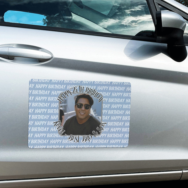 Photo Birthday Large Rectangle Car Magnets- In Context
