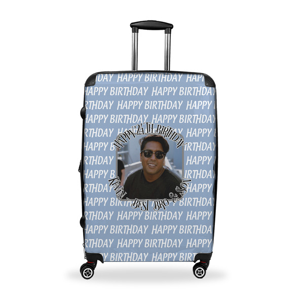 Custom Photo Birthday Suitcase - 28" Large - Checked