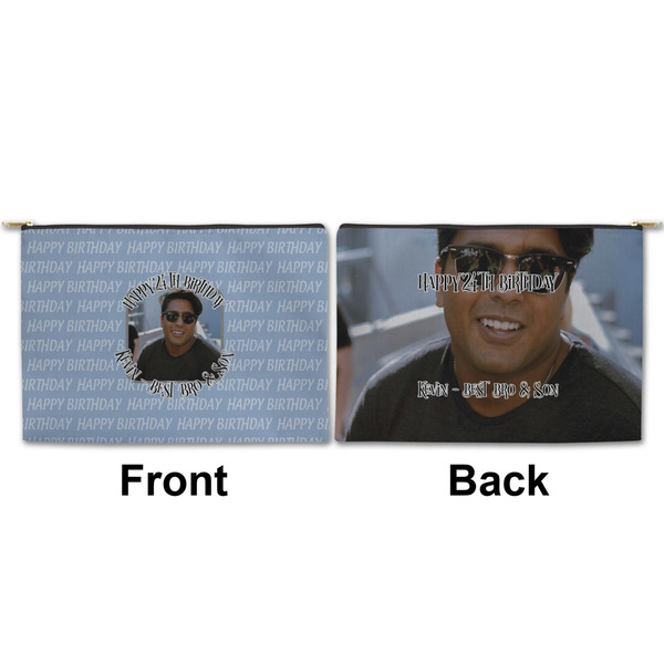 Photo Birthday Large Zipper Pouch Approval (Front and Back)