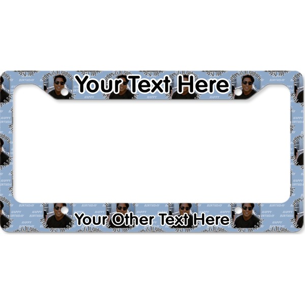 Photo Birthday License Plate Frame Wide