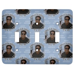Photo Birthday Light Switch Cover (3 Toggle Plate) (Personalized)