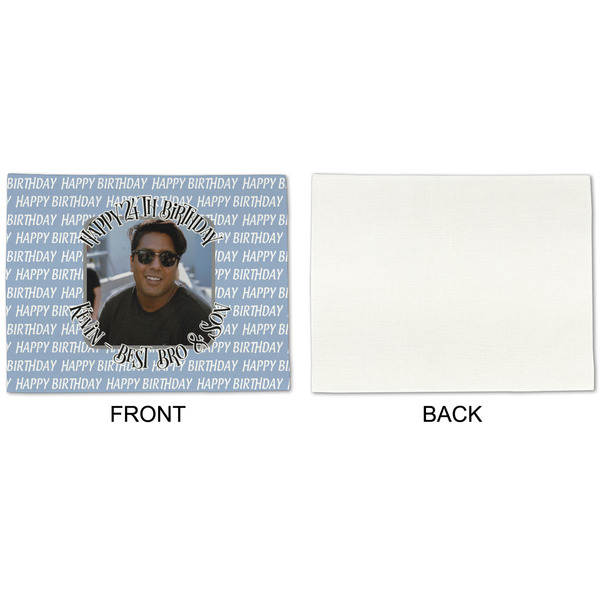 Photo Birthday Linen Placemat - APPROVAL Single (single sided)