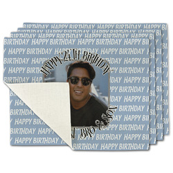 Photo Birthday Single-Sided Linen Placemat - Set of 4