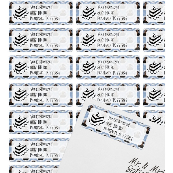 Photo Birthday Mailing Label on Envelope - Multiple Labels
