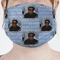 Photo Birthday Mask - Pleated (new) Front View on Girl