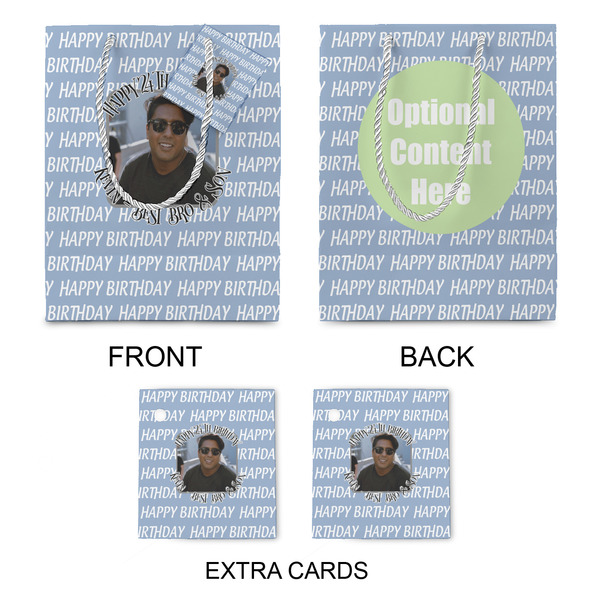 Photo Birthday Medium Gift Bag - Approval