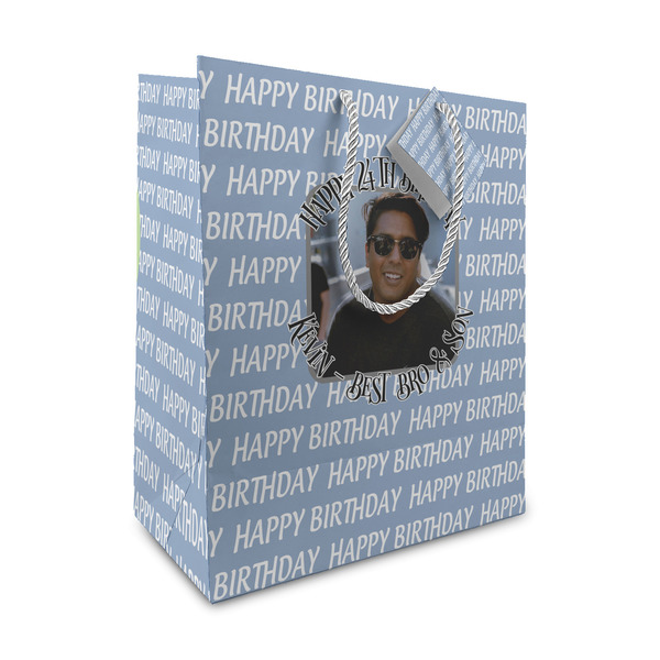 Custom Photo Birthday Medium Gift Bag