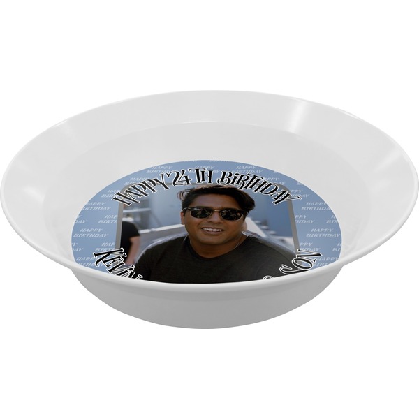 Custom Photo Birthday Melamine Bowl - 12 oz (Personalized)