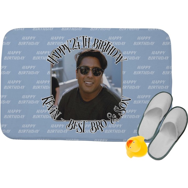 Custom Photo Birthday Memory Foam Bath Mat (Personalized)