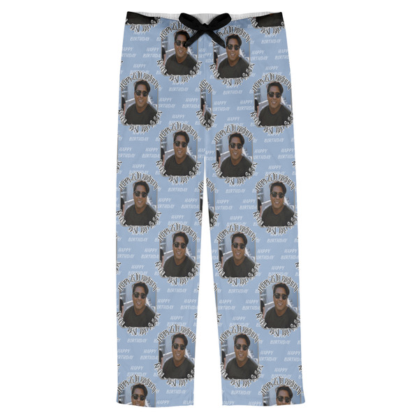 Custom Photo Birthday Mens Pajama Pants (Personalized)