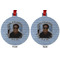 Photo Birthday Metal Ball Ornament - Front and Back