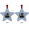 Photo Birthday Metal Star Ornament - Front and Back