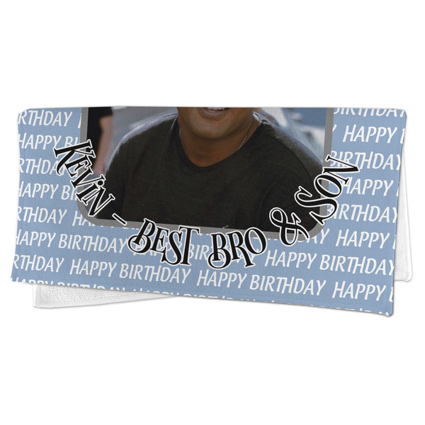 Photo Birthday Microfiber Dish Rag - FOLDED (half)