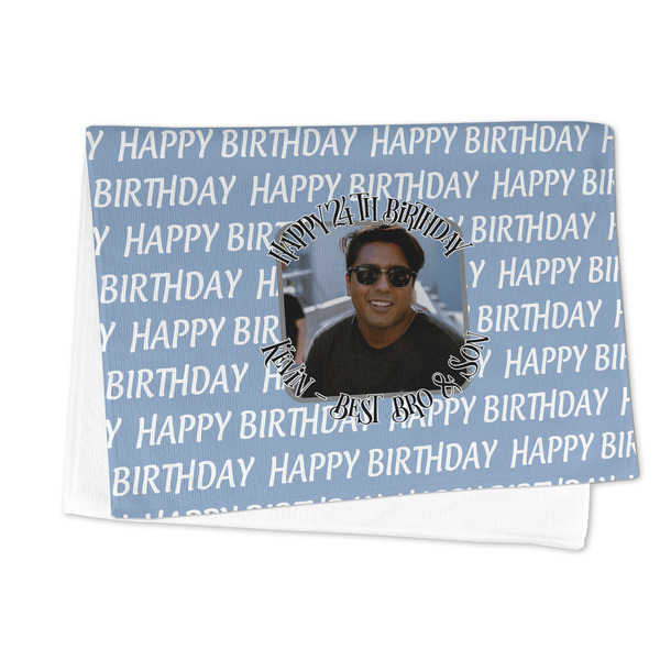 Photo Birthday Microfiber Dish Towel - FOLDED HALF
