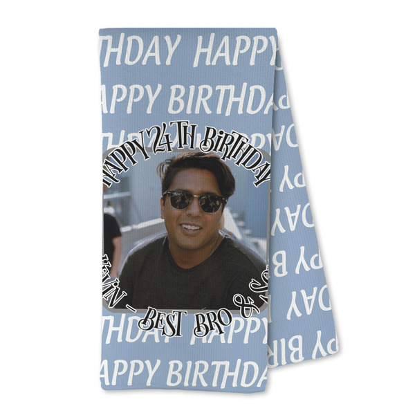 Custom Photo Birthday Kitchen Towel - Microfiber