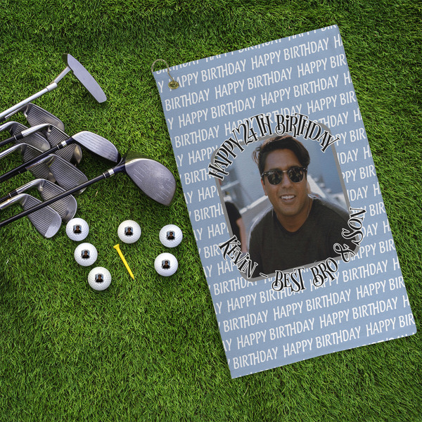 Photo Birthday Microfiber Golf Towels - LIFESTYLE