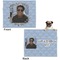 Photo Birthday Microfleece Dog Blanket - Large- Front & Back