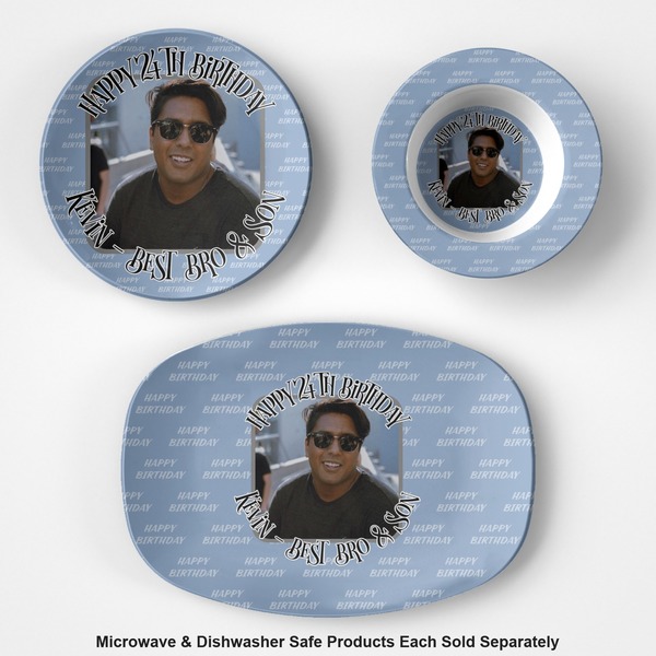 Photo Birthday Microwave & Dishwasher Safe CP Plastic Dishware - Group
