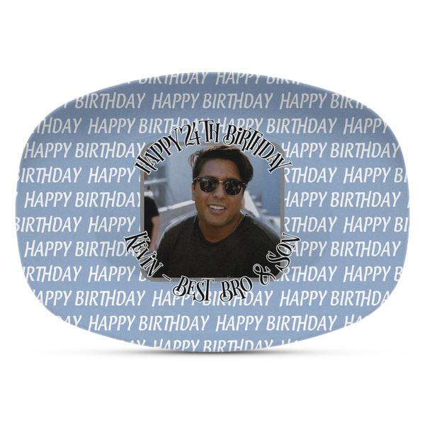 Custom Photo Birthday Plastic Platter - Microwave & Oven Safe Composite Polymer (Personalized)