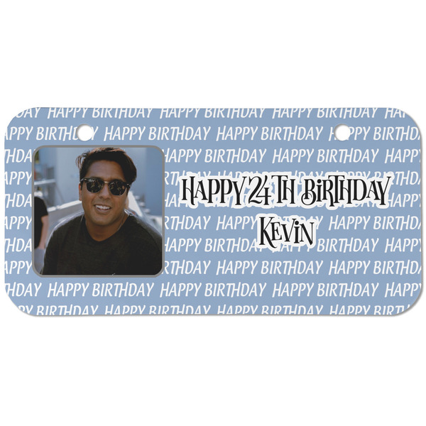 Custom Photo Birthday Mini/Bicycle License Plate (2 Holes)