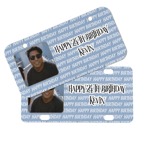 Photo Birthday Mini License Plates - MAIN (4 and 2 Holes)