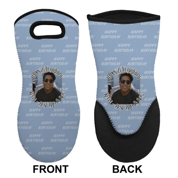 Photo Birthday Neoprene Oven Mitt (Front & Back)