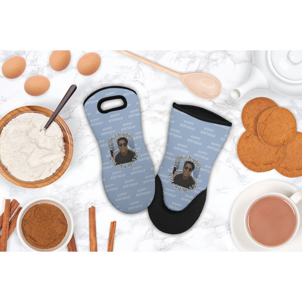 Photo Birthday Neoprene Oven Mitt - Lifestyle Image